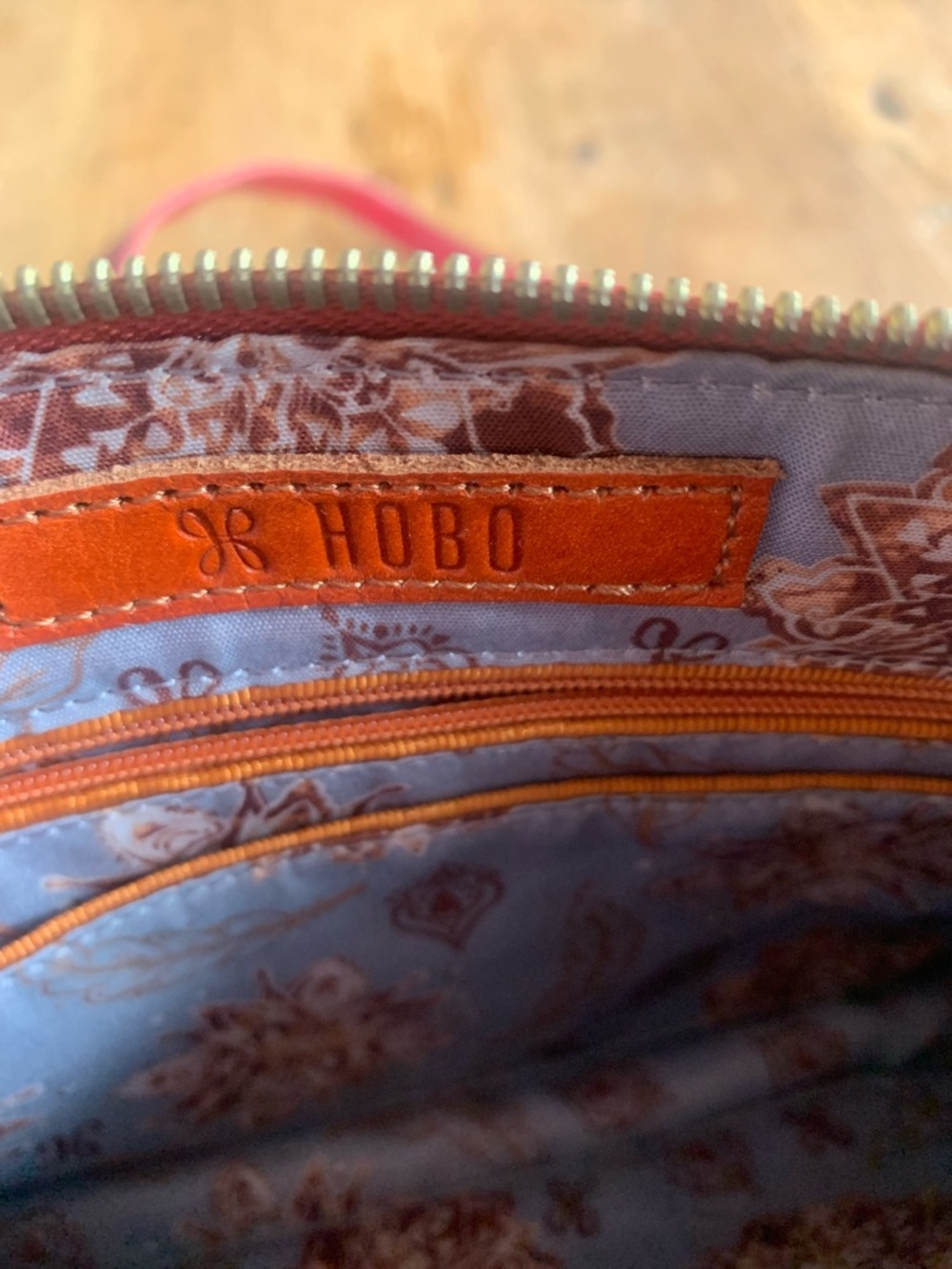 HOBO Red Leather Crossbody with Dual Front Zips - Picture 10 of 16